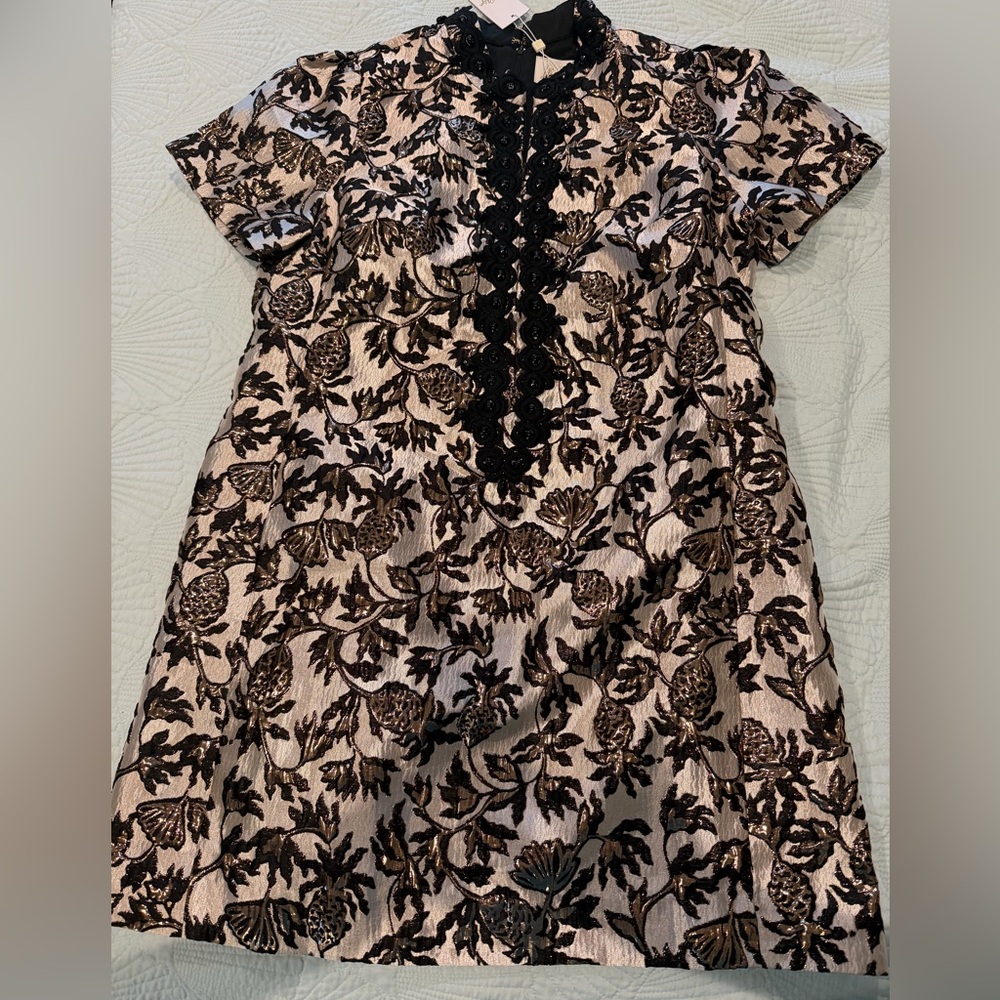 Lilly Pulitzer Black and Cream Floral Dress